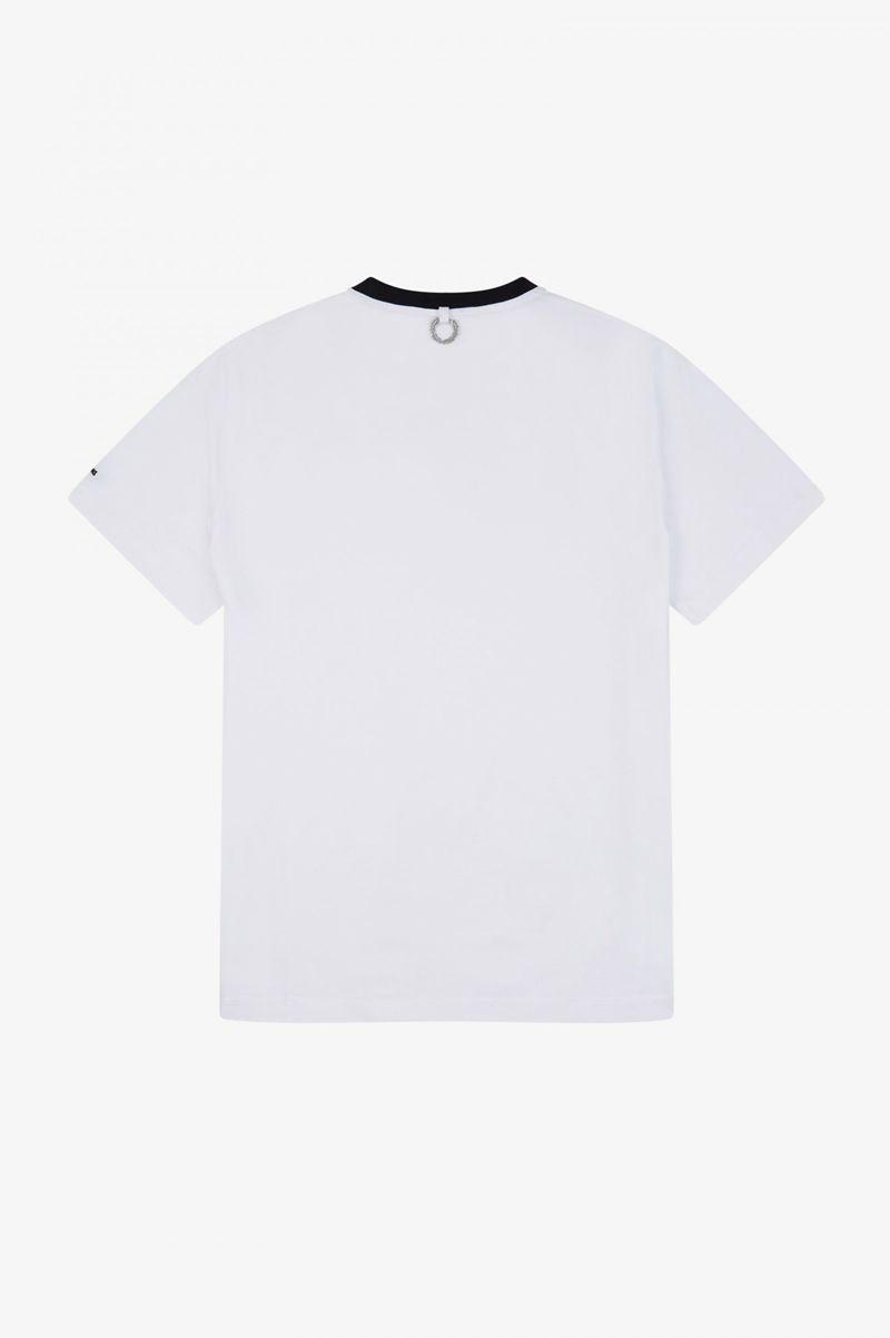 White Fred Perry SM1949 Men's T Shirts | PH 1758MQZA